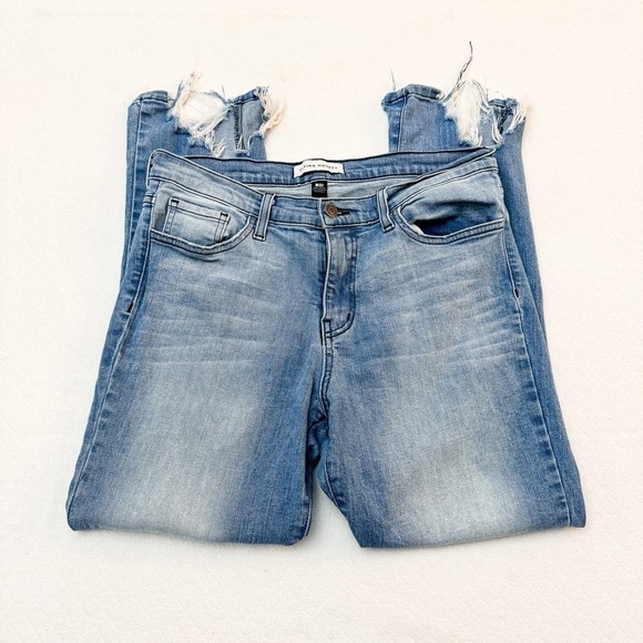 Flying Monkey Distressed Denim Raw Hem Jeans Style Y2065 Size 30 - Picture 4 of 8